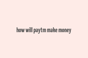 how will paytm make money