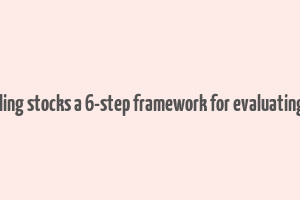 make money buying and selling stocks a 6-step framework for evaluating publicly traded companies