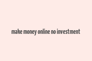 make money online no investment