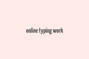 online typing work