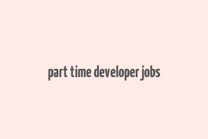 part time developer jobs