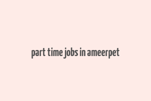 part time jobs in ameerpet