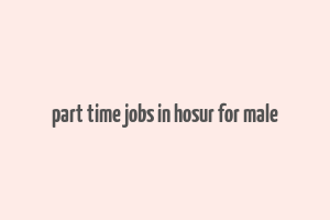 part time jobs in hosur for male