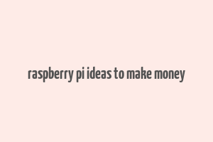 raspberry pi ideas to make money