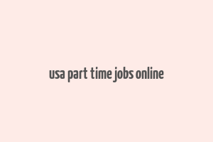 usa part time jobs online