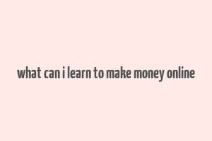 what can i learn to make money online