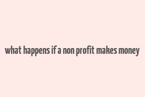 what happens if a non profit makes money