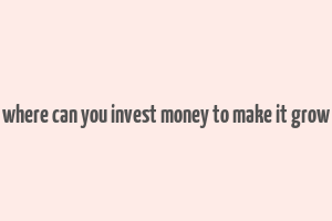 where can you invest money to make it grow