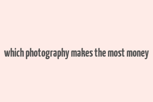 which photography makes the most money