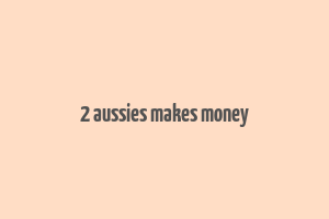 2 aussies makes money