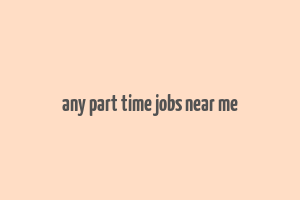 any part time jobs near me