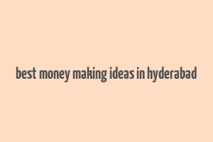 best money making ideas in hyderabad