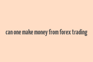 can one make money from forex trading