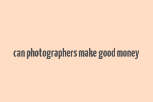 can photographers make good money