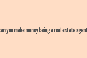 can you make money being a real estate agent