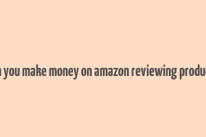 can you make money on amazon reviewing products