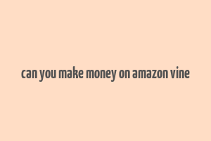 can you make money on amazon vine