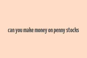 can you make money on penny stocks