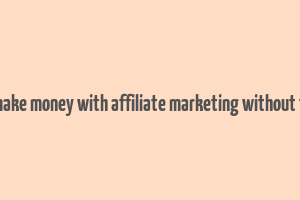 can you make money with affiliate marketing without followers