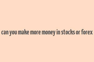 can you make more money in stocks or forex