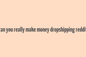 can you really make money dropshipping reddit