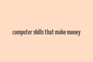 computer skills that make money