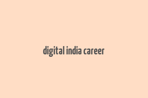 digital india career