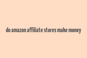 do amazon affiliate stores make money