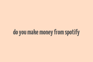 do you make money from spotify