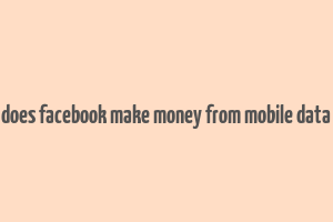 does facebook make money from mobile data