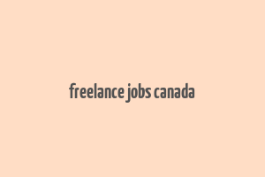 freelance jobs canada