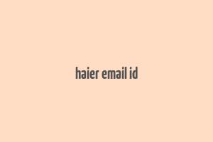 haier email id