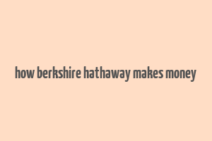 how berkshire hathaway makes money