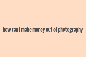 how can i make money out of photography