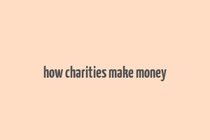 how charities make money