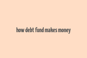 how debt fund makes money