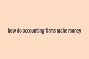 how do accounting firms make money