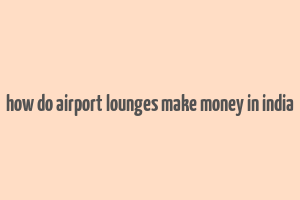 how do airport lounges make money in india