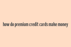 how do premium credit cards make money