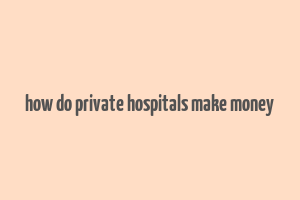 how do private hospitals make money