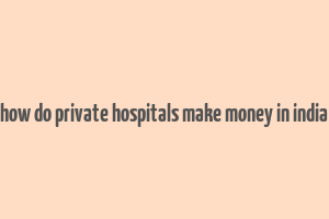 how do private hospitals make money in india