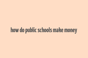 how do public schools make money