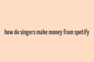 how do singers make money from spotify