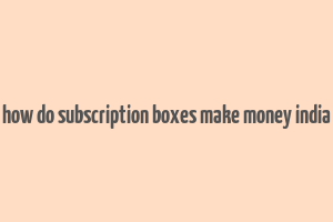 how do subscription boxes make money india