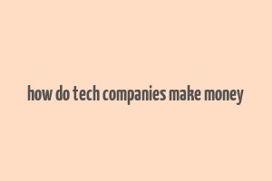 how do tech companies make money