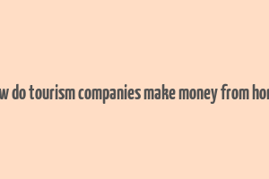 how do tourism companies make money from home