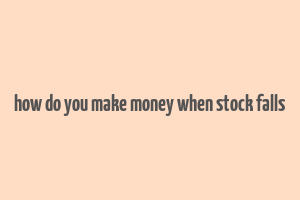 how do you make money when stock falls