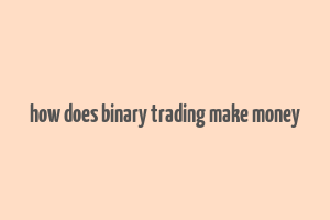 how does binary trading make money