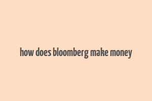 how does bloomberg make money