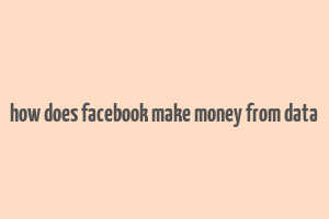 how does facebook make money from data